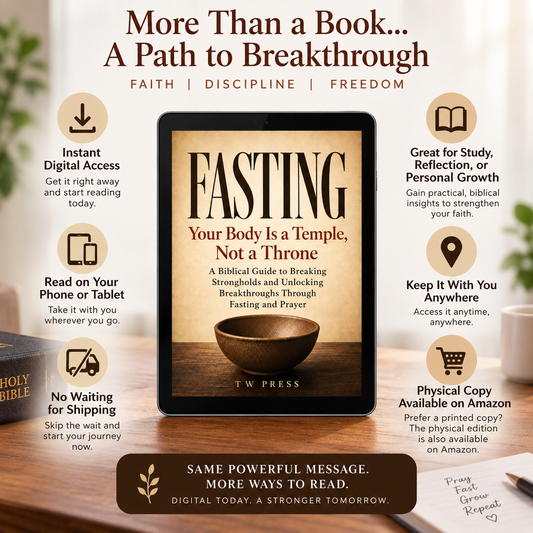 Fasting: Your Body Is a Temple, Not a Throne — Digital Book Download | Biblical Guide to Fasting, Prayer & Spiritual Breakthrough