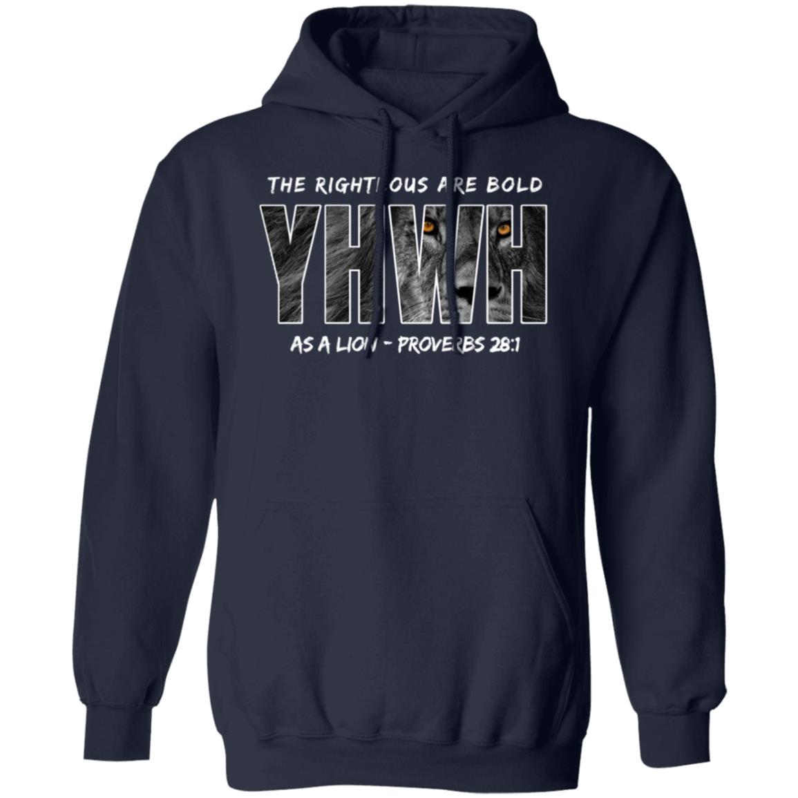 Bold As A Lion in White Letters Pullover Hoodie