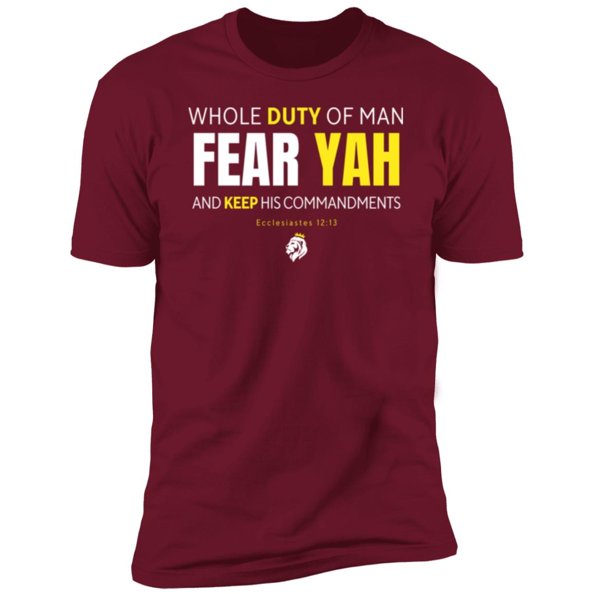 Duty of Man FEAR YAH Men's Premium Short Sleeve T-Shirt