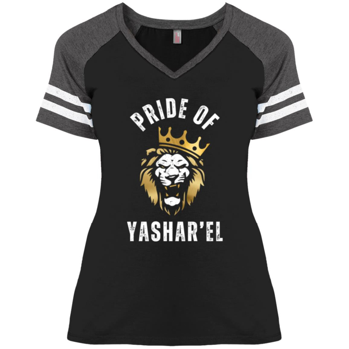 Pride of YASHAR'EL Ladies' Game V-Neck T-shirt