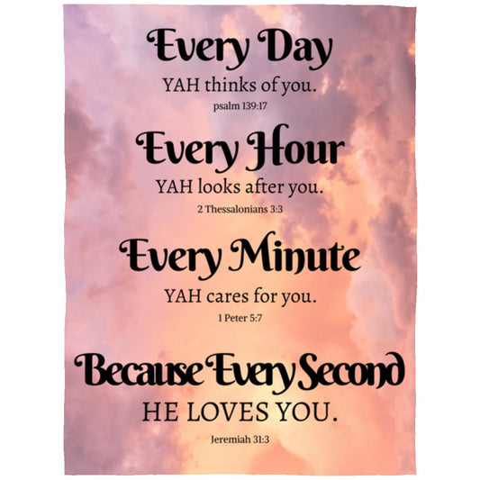 Bible Verse Blanket YAH Loves You Cozy Plush Throw Blanket for Her