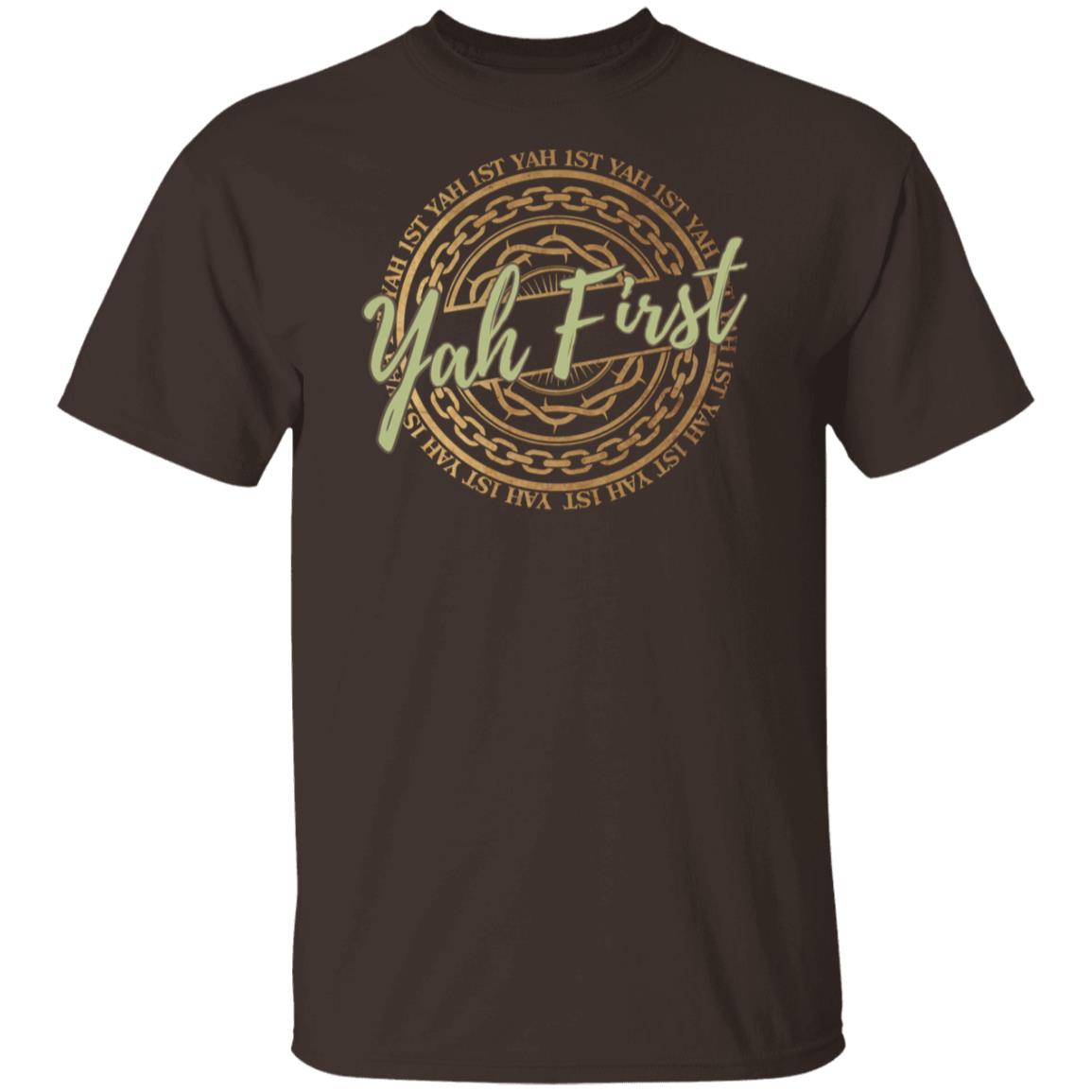 YAH First In Brown Letters Classic Unisex T-Shirt