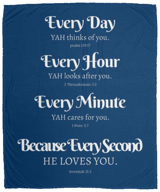 YAH LOVES YOU Cozy Plush Fleece Throw Blanket Bible Verses For Him For Her