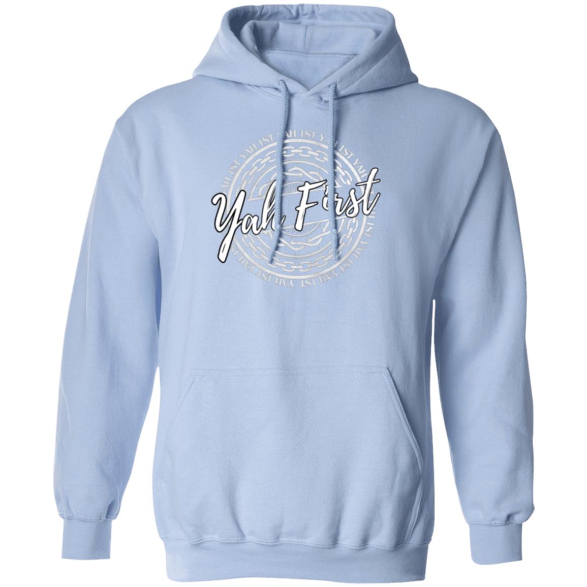 YAH First in White Letters Pullover Hoodie