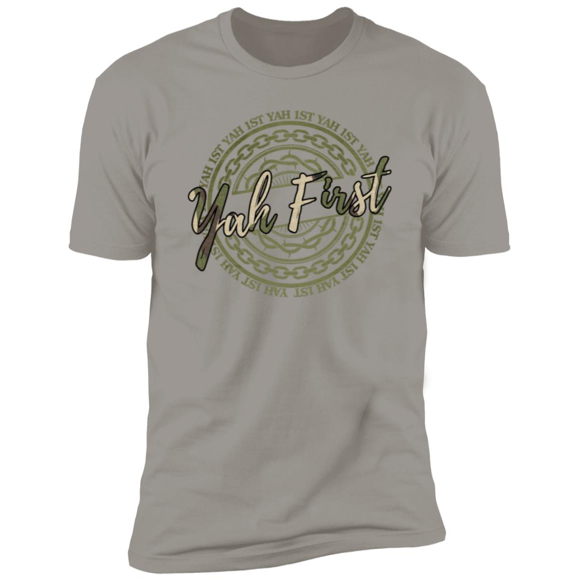 YAH First In Camo Print Men's Premium Short Sleeve T-Shirt