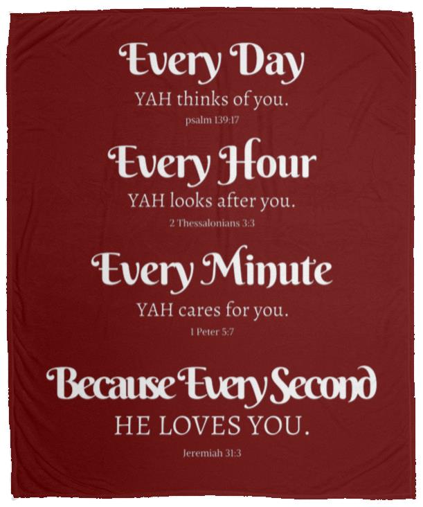 YAH LOVES YOU Cozy Plush Fleece Throw Blanket Bible Verses For Him For Her