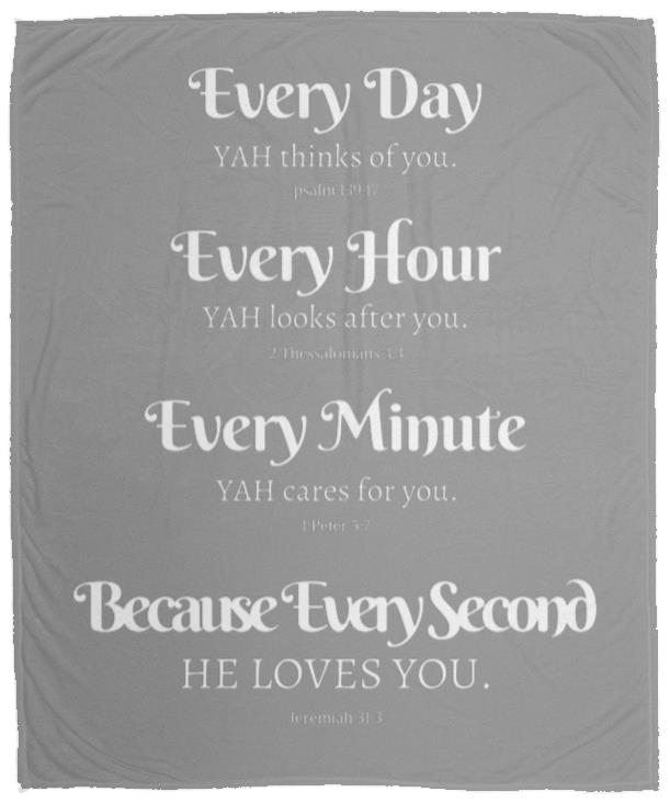 YAH LOVES YOU Cozy Plush Fleece Throw Blanket Bible Verses For Him For Her