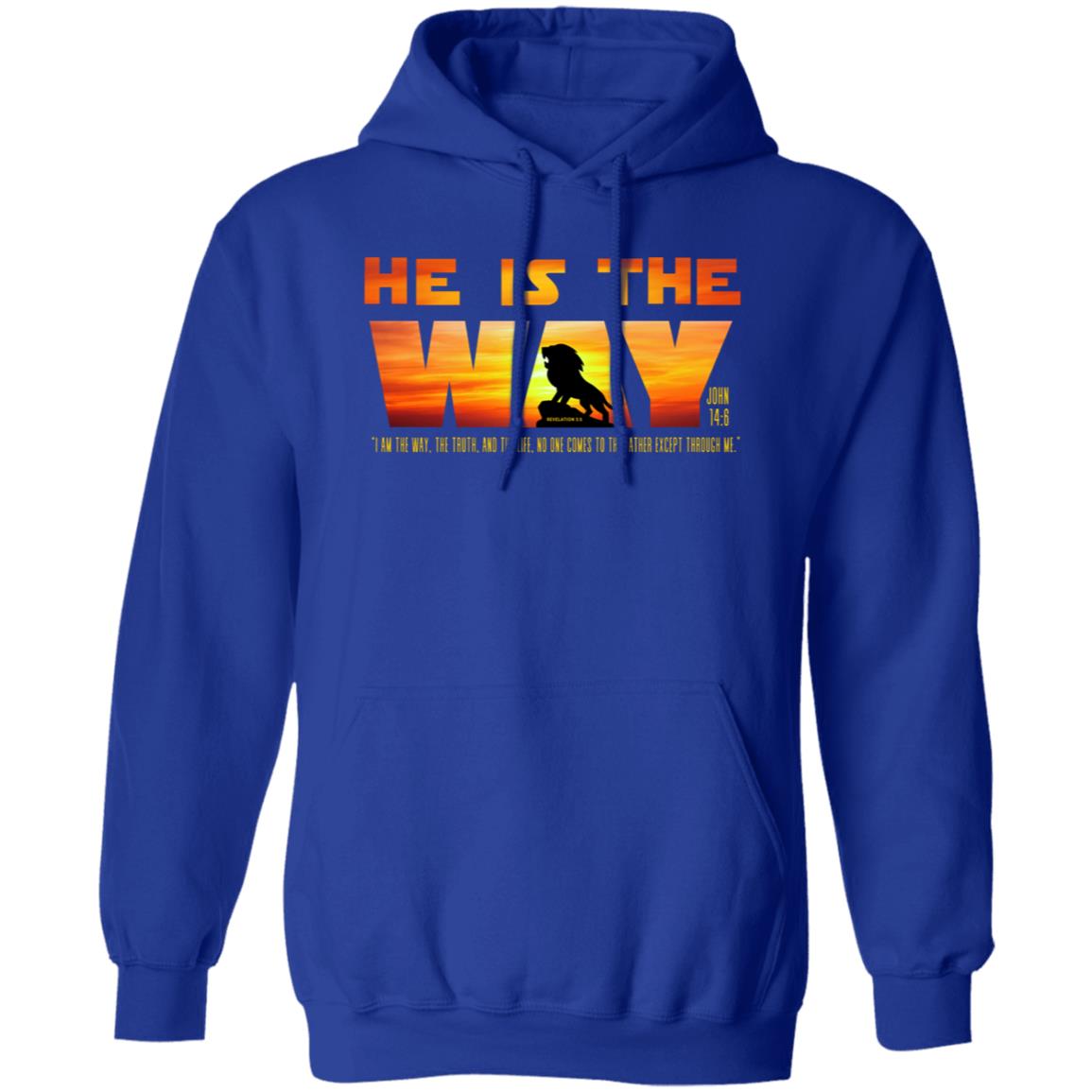 He is the WAY in Yellow and Orange Letters Pullover Hoodie