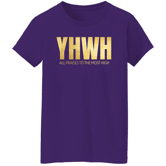 Yahuwah All Praises Ladies' 5.3 oz. T-Shirt