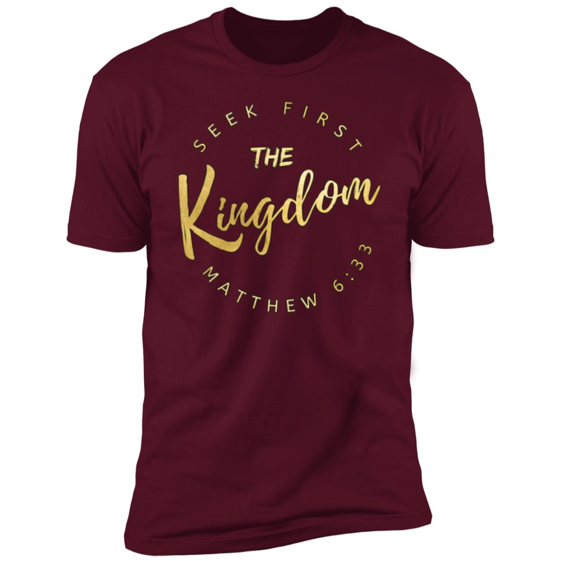 Gold Seek the Kingdom Men's Premium Short Sleeve T-Shirt