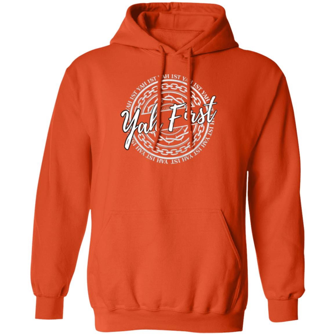 YAH First in White Letters Pullover Hoodie