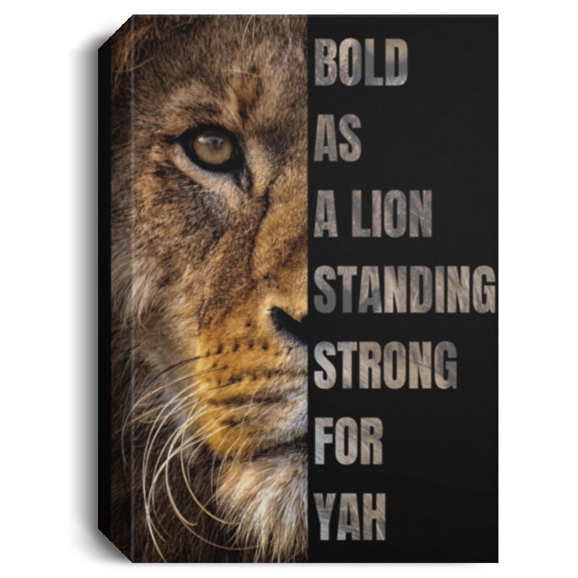 Bold As A Lion Deluxe Portrait Canvas 1.5in Frame