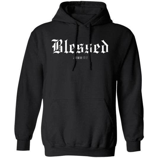 BLESSED in White Letters Pullover Hoodie