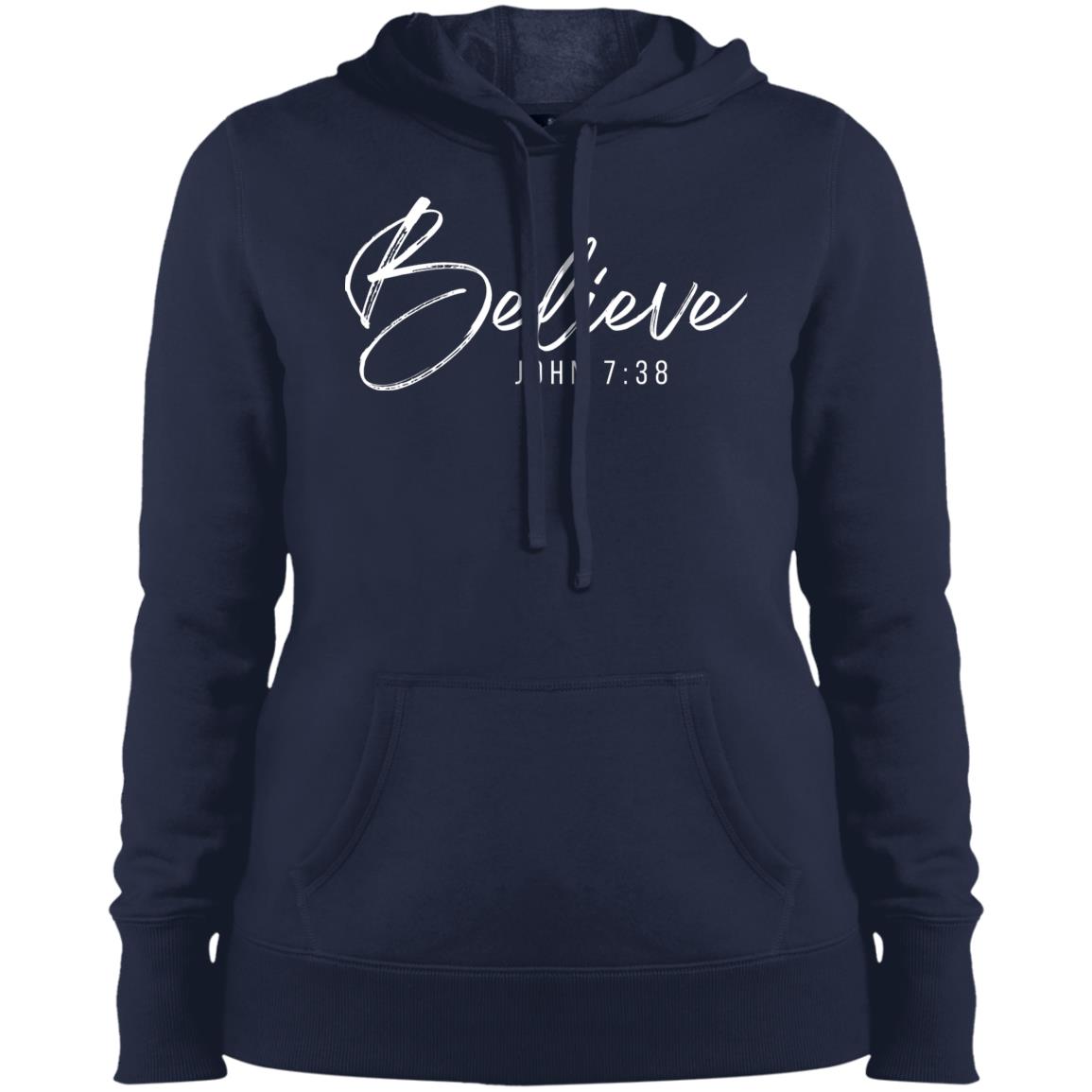 BELIEVE Ladies' Pullover Hooded Sweatshirt