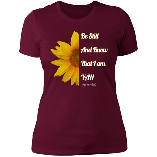 Be Still and Know Ladies' Slim Fit T-Shirt