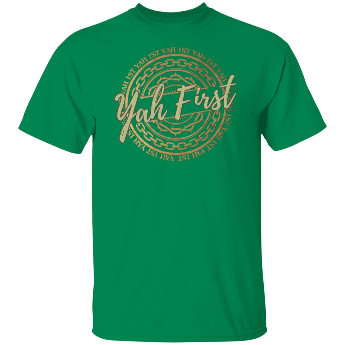 YAH First In Brown Letters Classic Unisex T-Shirt