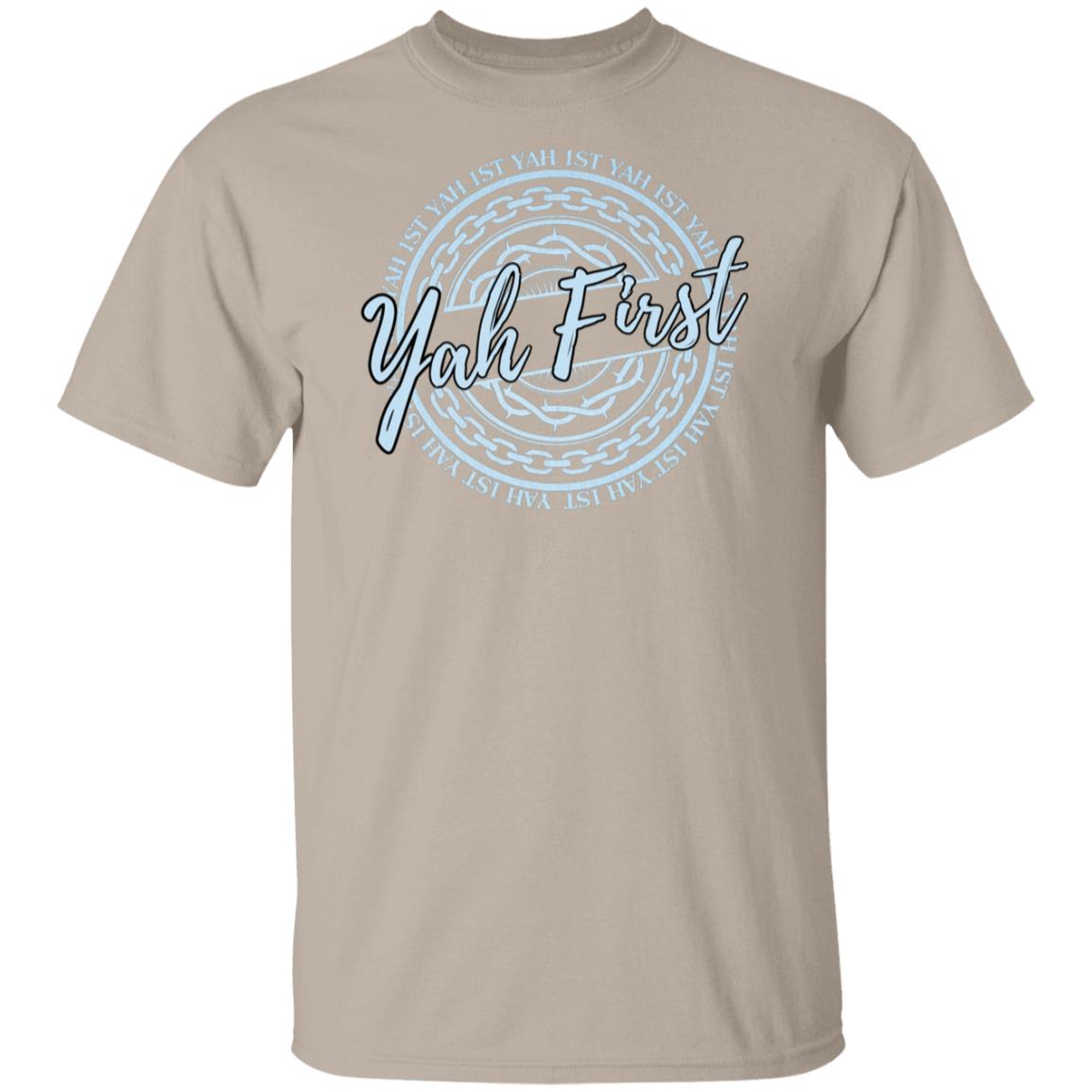 YAH First In Light Blue Letters Classic Unisex T-Shirt