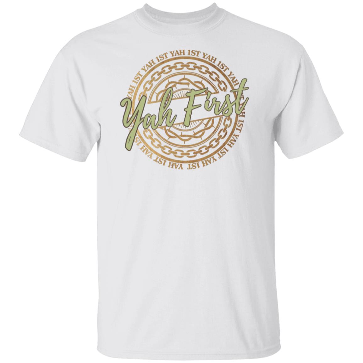 YAH First In Brown Letters Classic Unisex T-Shirt