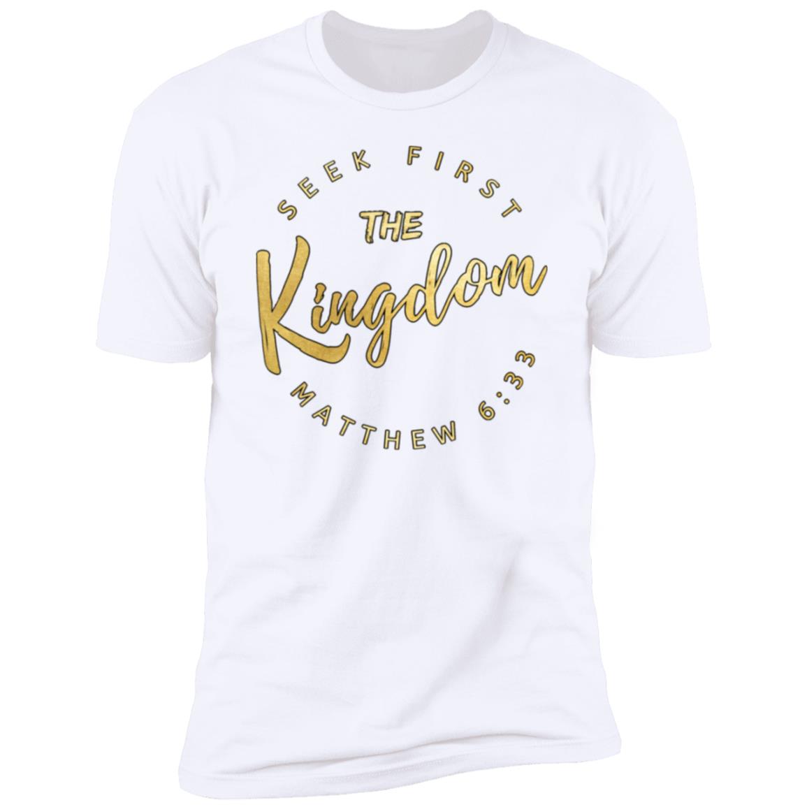 Gold Seek the Kingdom Men's Premium Short Sleeve T-Shirt