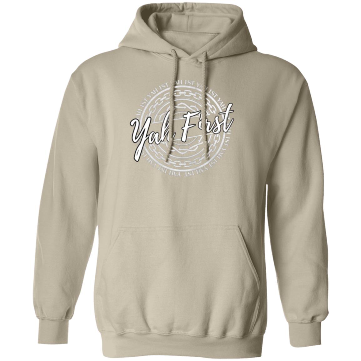 YAH First in White Letters Pullover Hoodie