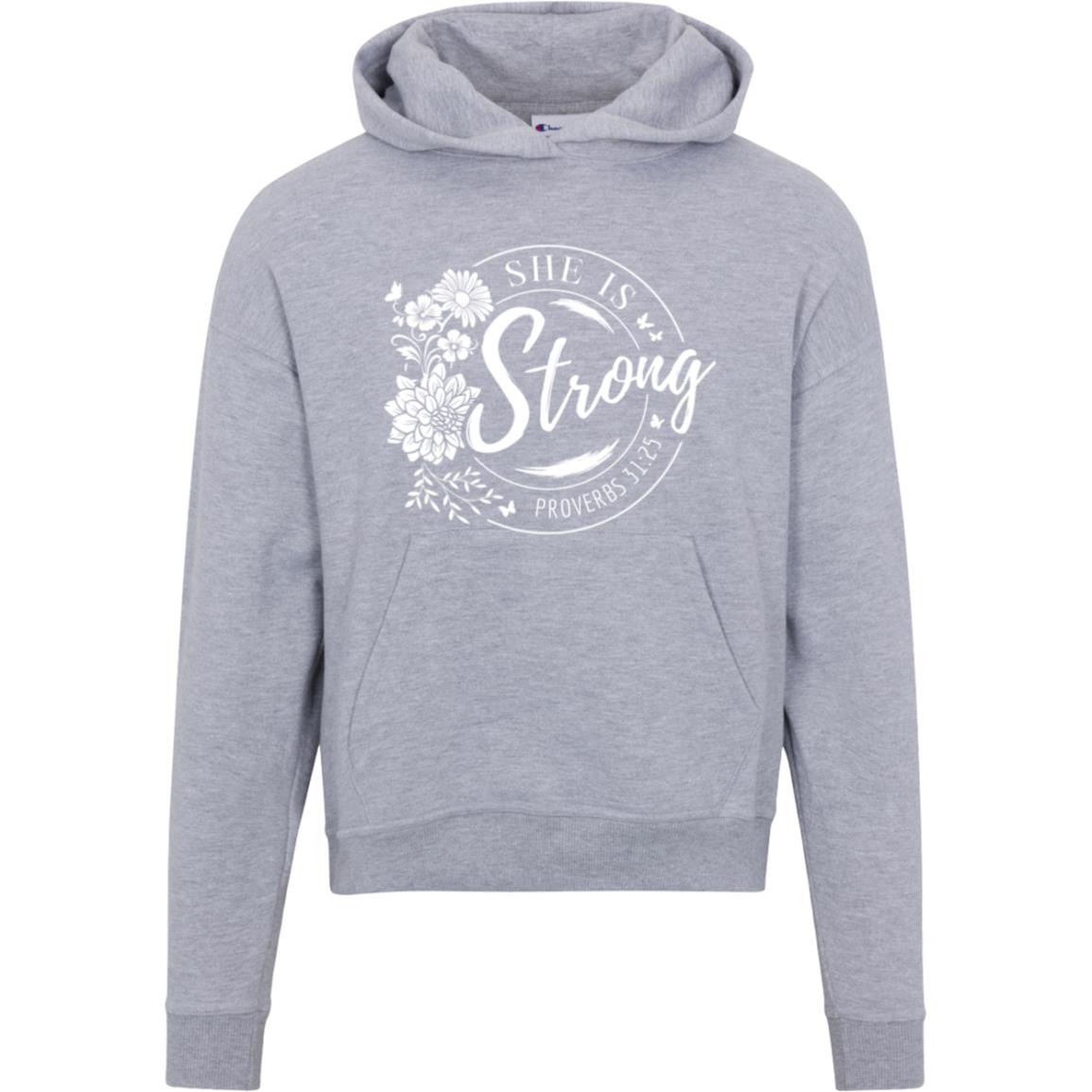 SHE IS STRONG Champion brand Women's Powerblend Hoodie