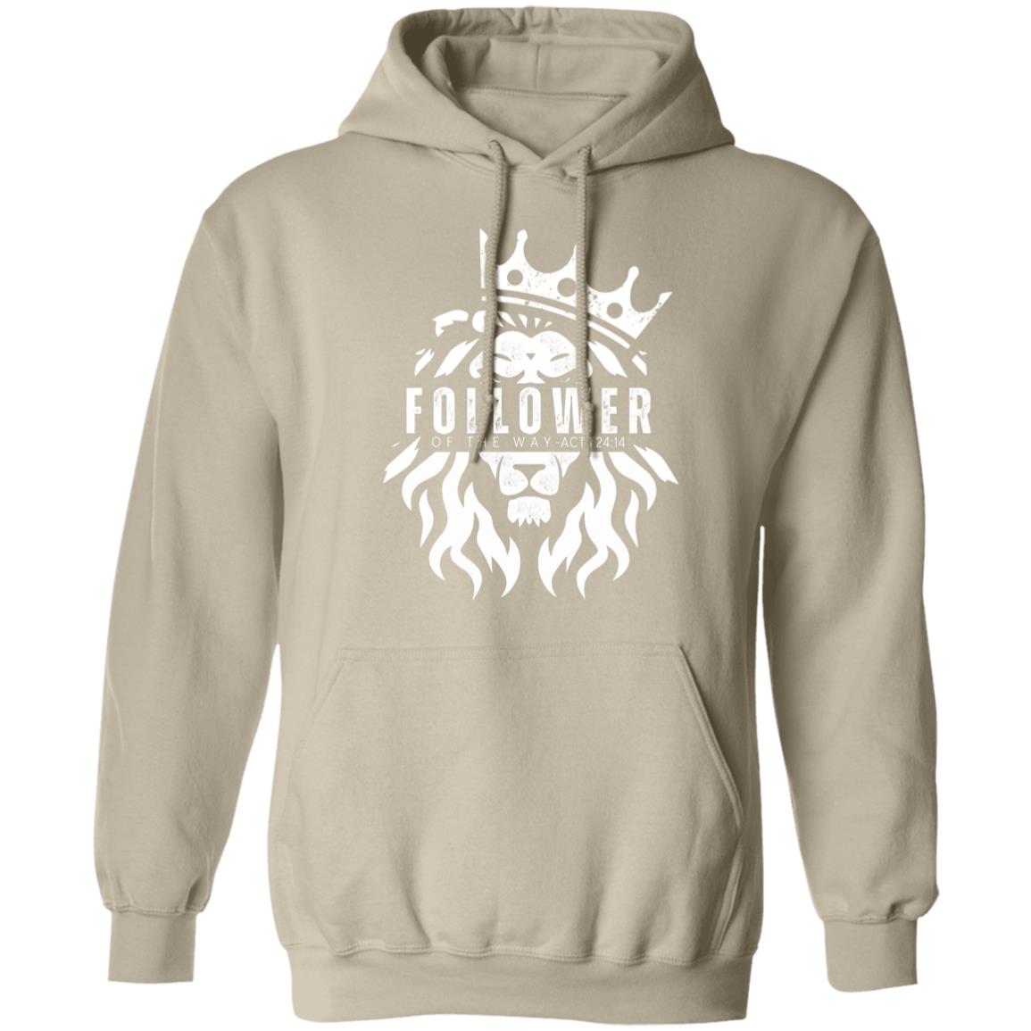 FOLLOWER OF THE WAY in White Letters Pullover Hoodie