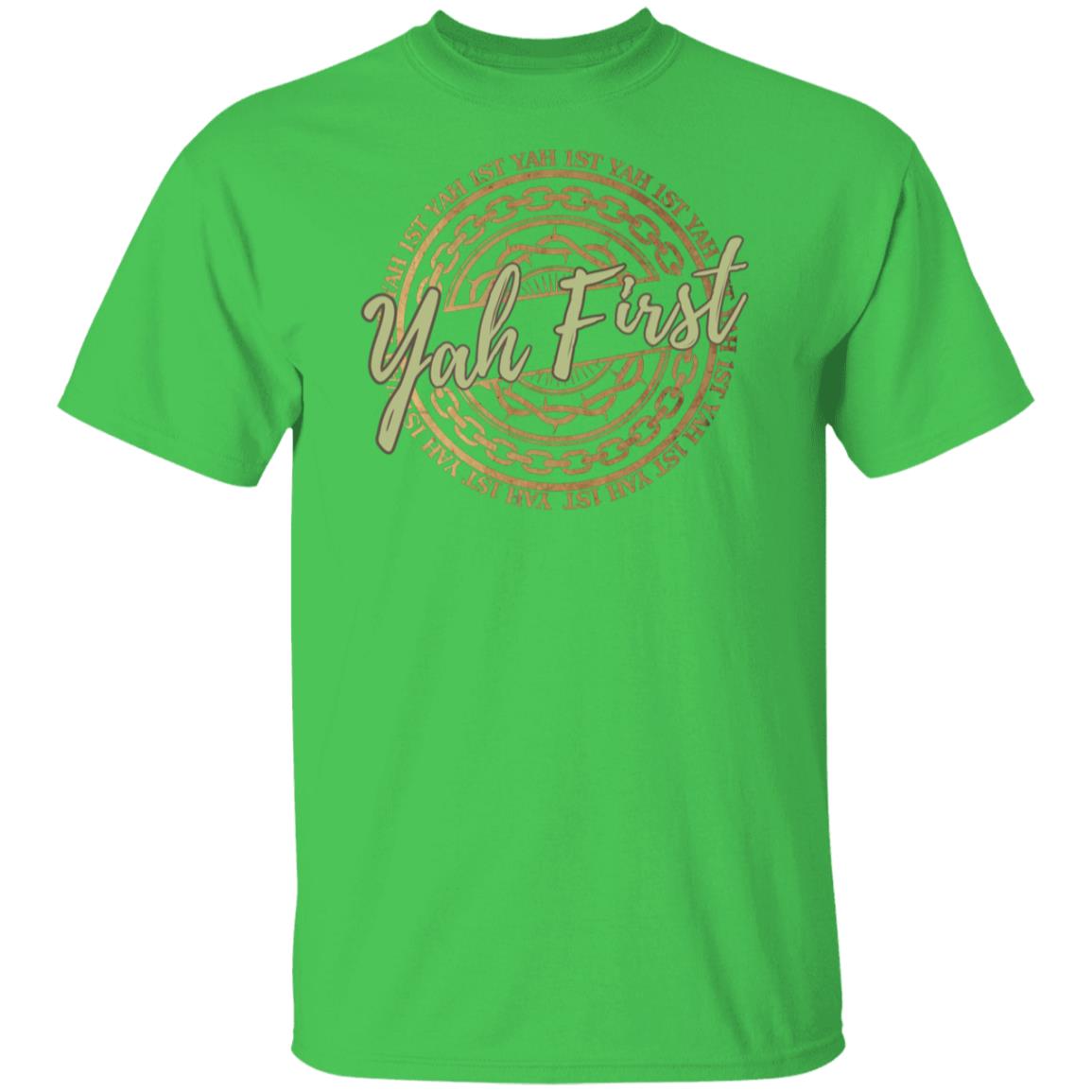 YAH First In Brown Letters Classic Unisex T-Shirt