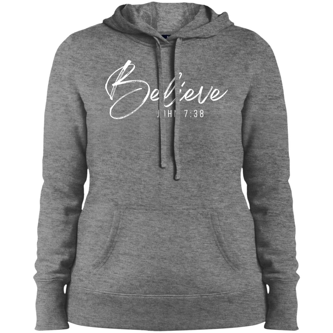 BELIEVE Ladies' Pullover Hooded Sweatshirt