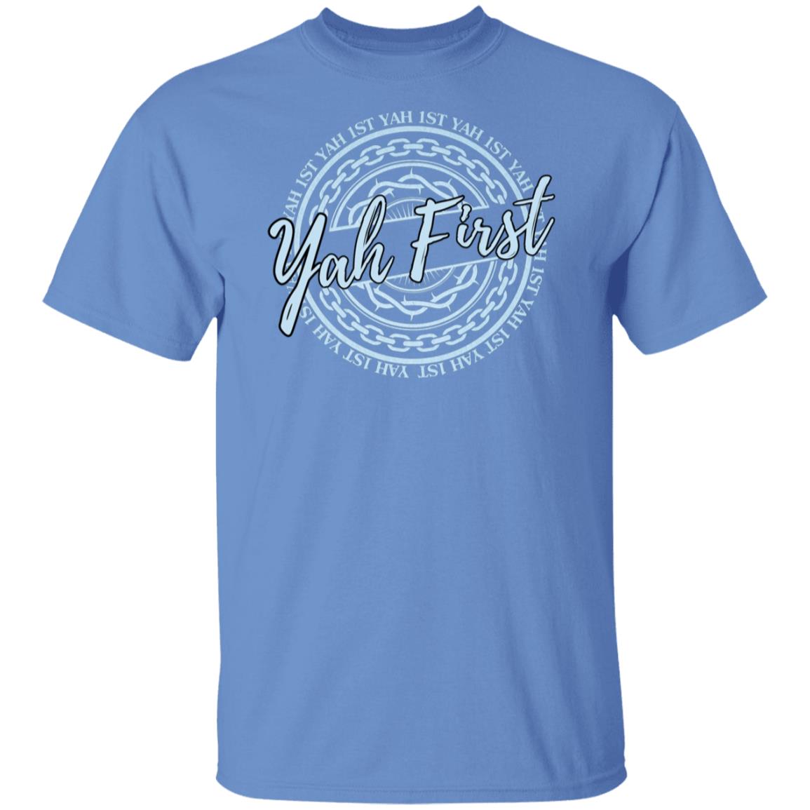 YAH First In Light Blue Letters Classic Unisex T-Shirt