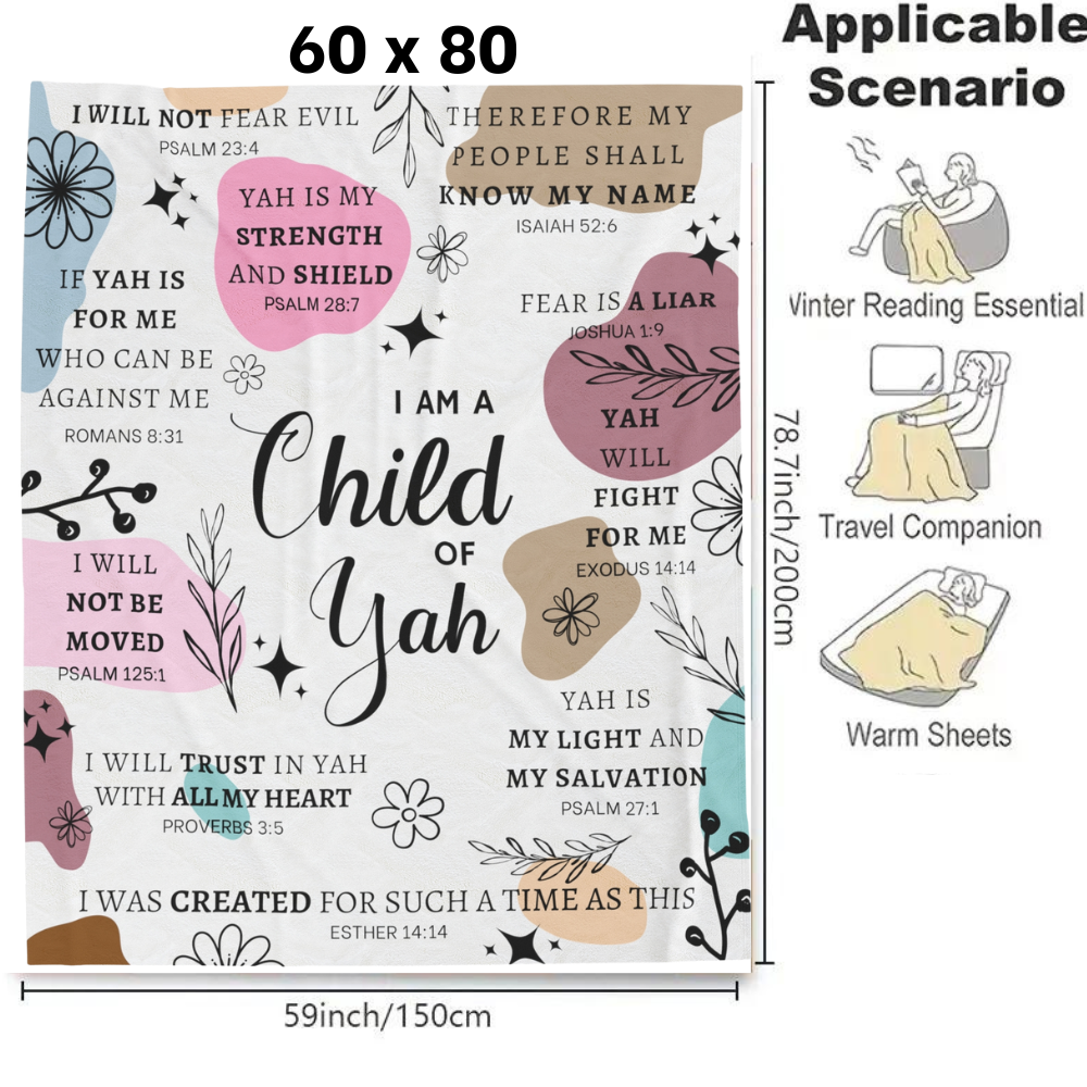 I AM A CHILD of YAH Throw Blanket Arctic Fleece Blanket