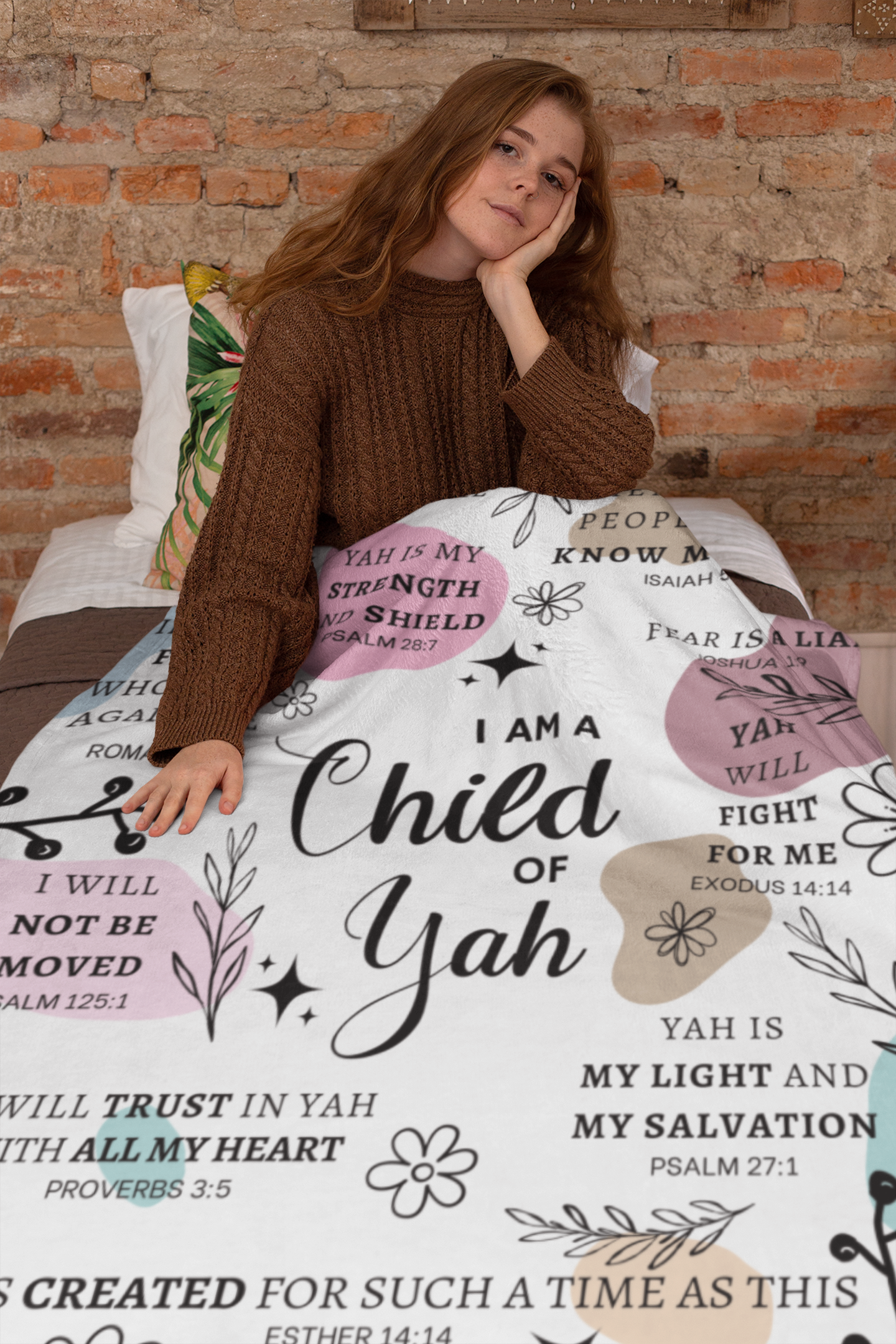 I AM A CHILD of YAH Throw Blanket Arctic Fleece Blanket