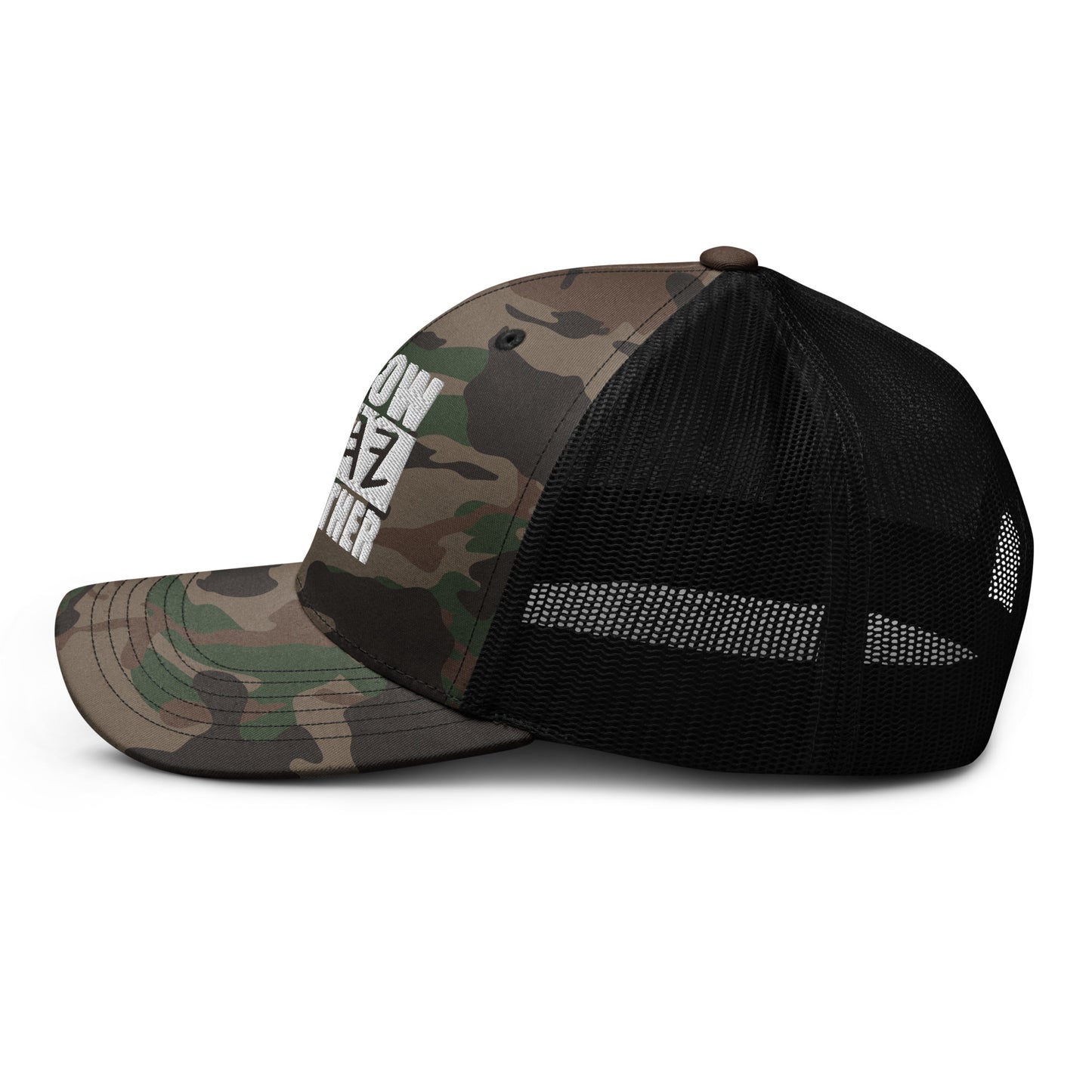 I KNOW MY FATHER Embroidery Camouflage Trucker Hat