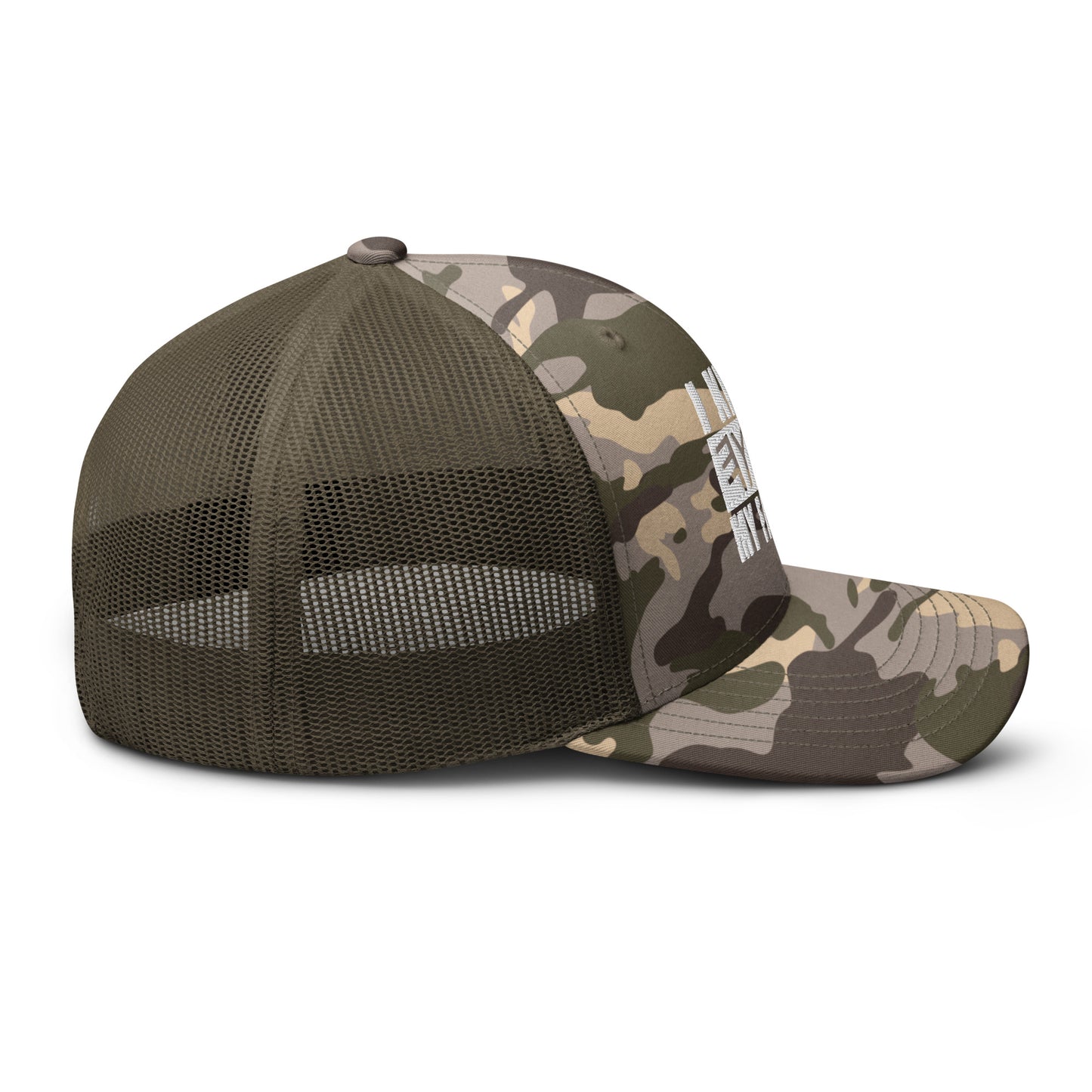 I KNOW MY FATHER Embroidery Camouflage Trucker Hat