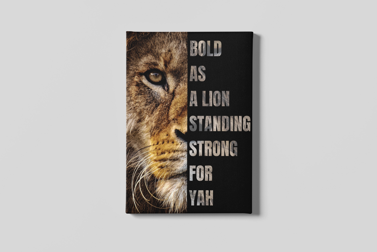 Bold As A Lion Deluxe Portrait Canvas 1.5in Frame