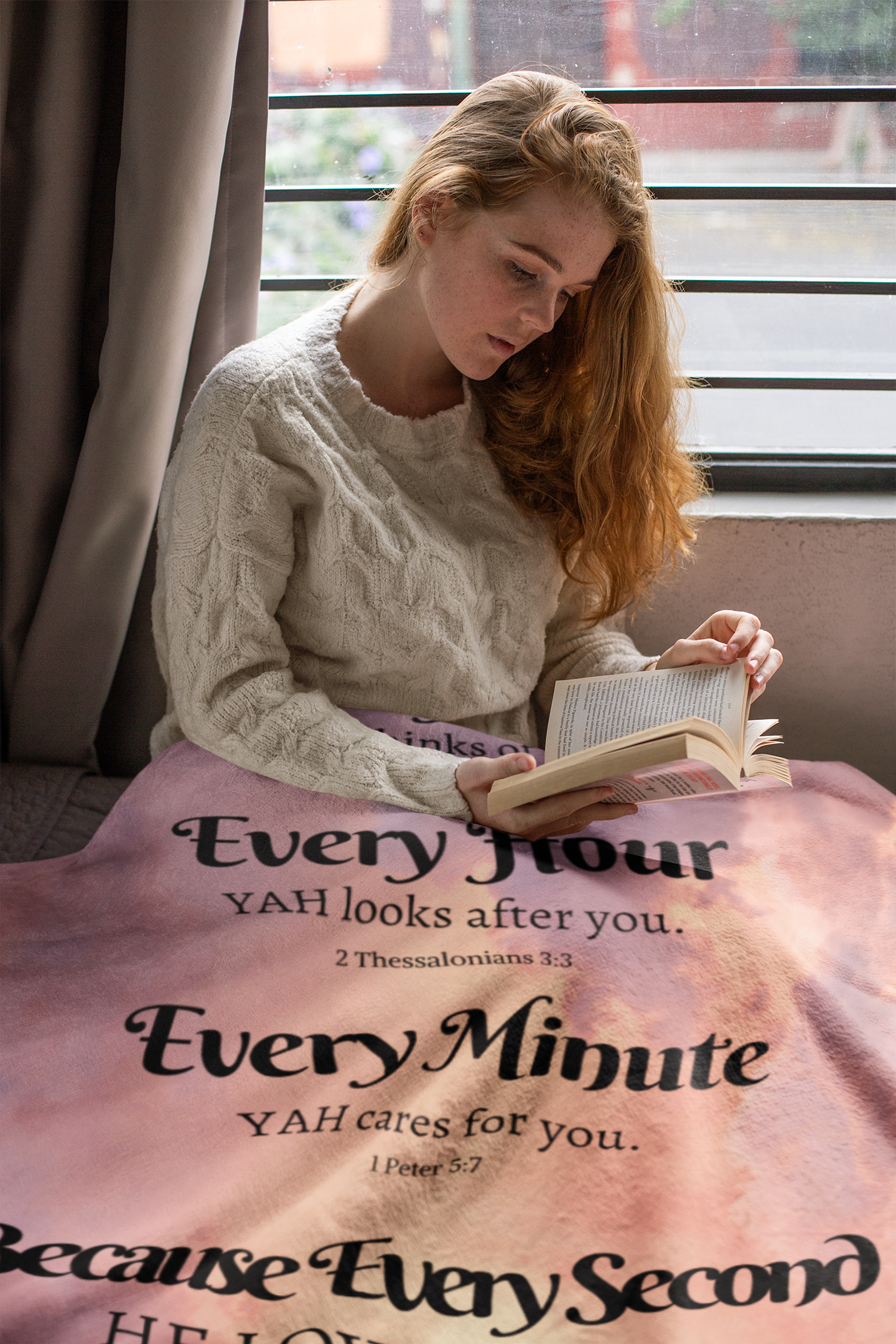 Bible Verse Blanket YAH Loves You Cozy Plush Throw Blanket for Her