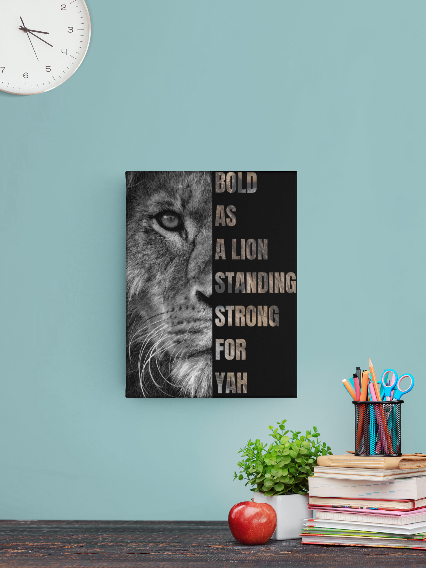 STANDING STRONG FOR YAH Deluxe Portrait Canvas 1.5in Frame