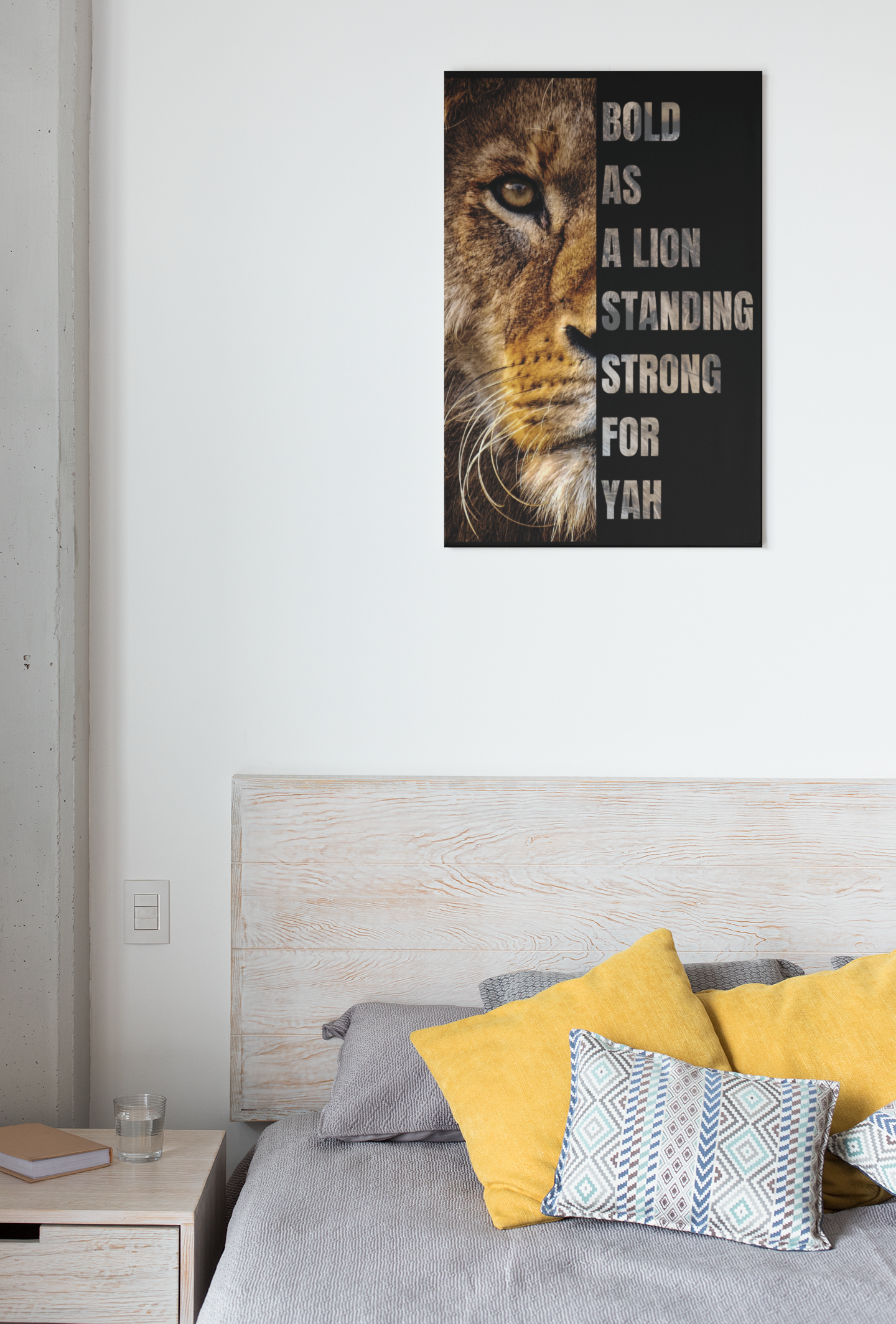 Bold As A Lion Deluxe Portrait Canvas 1.5in Frame