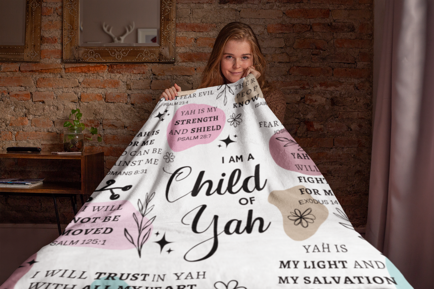 I AM A CHILD of YAH Throw Blanket Arctic Fleece Blanket