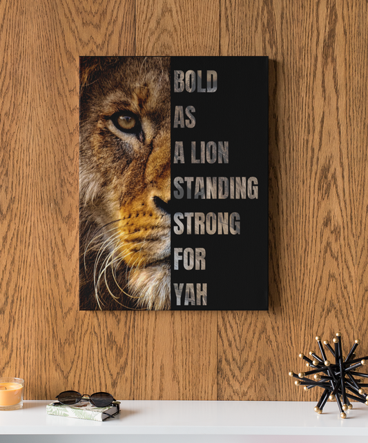 Bold As A Lion Deluxe Portrait Canvas 1.5in Frame