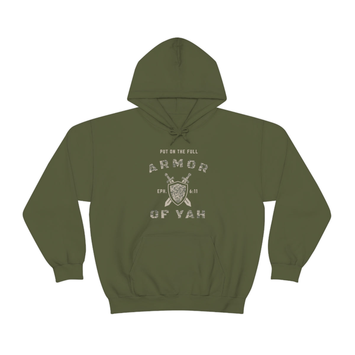 PUT ON THE FULL ARMOR OF YAH Unisex Heavy Blend™ Hooded Sweatshirt