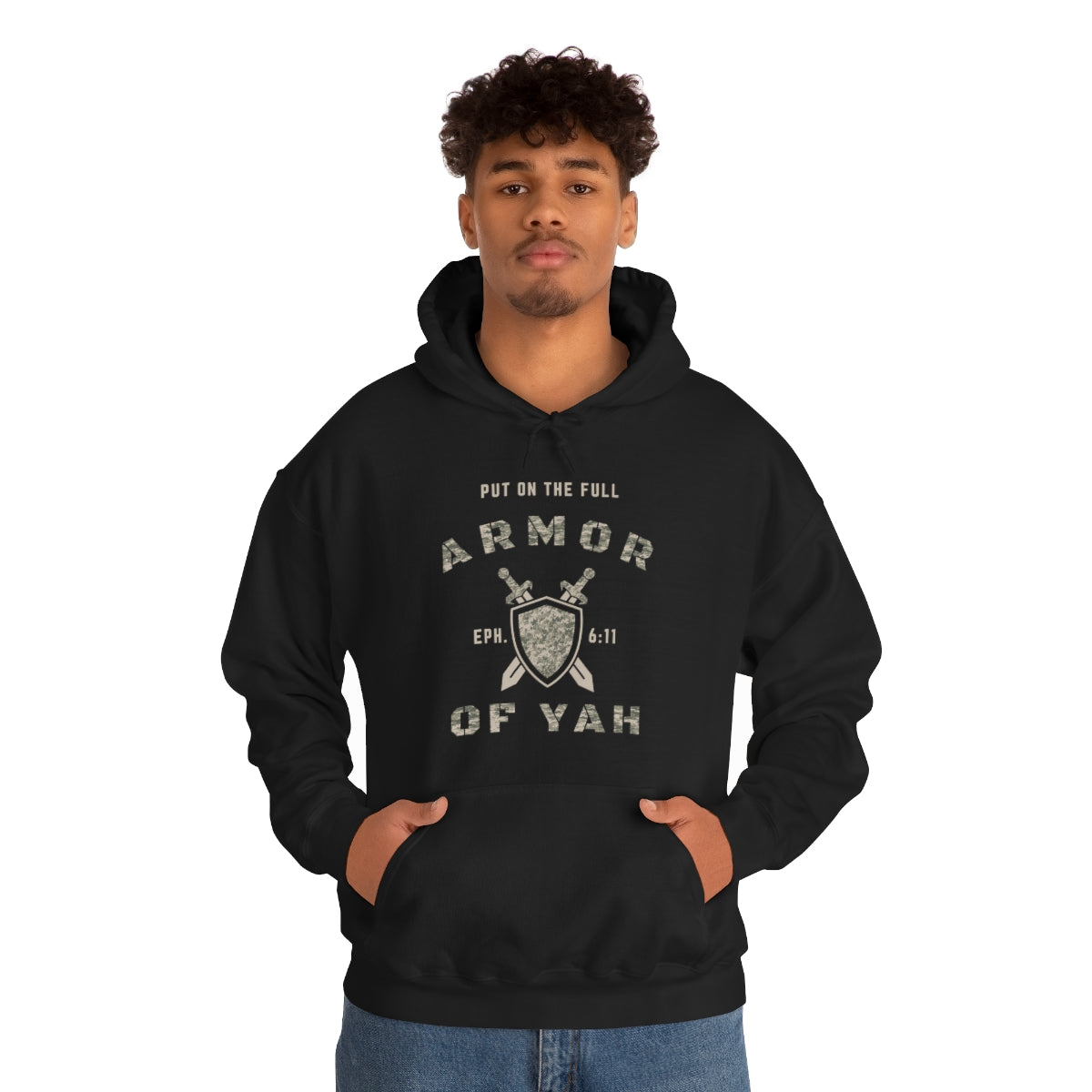 PUT ON THE FULL ARMOR OF YAH Unisex Heavy Blend™ Hooded Sweatshirt