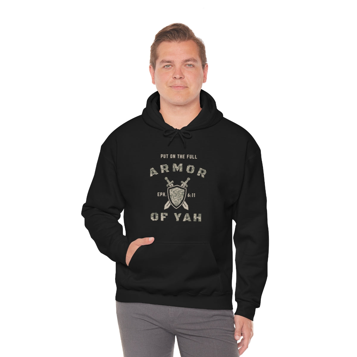 PUT ON THE FULL ARMOR OF YAH Unisex Heavy Blend™ Hooded Sweatshirt