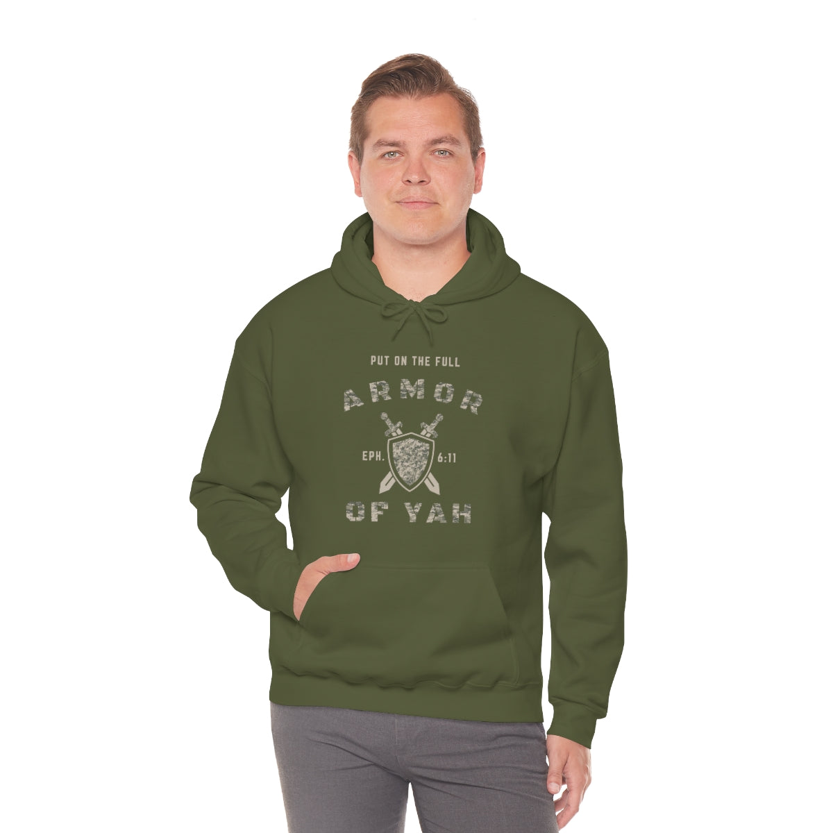 PUT ON THE FULL ARMOR OF YAH Unisex Heavy Blend™ Hooded Sweatshirt