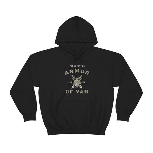 PUT ON THE FULL ARMOR OF YAH Unisex Heavy Blend™ Hooded Sweatshirt