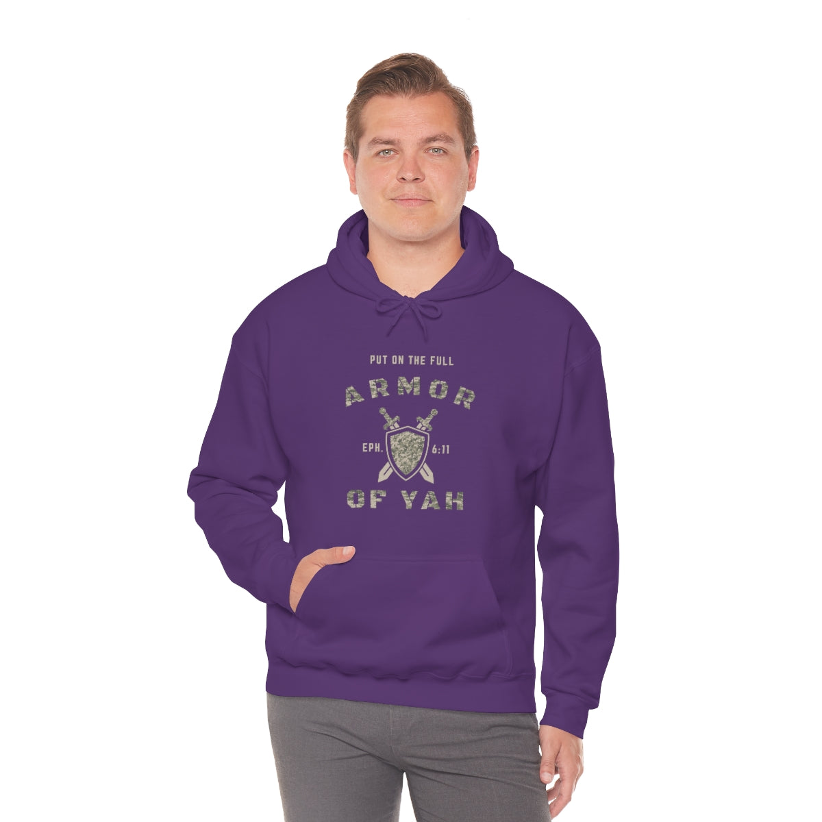 PUT ON THE FULL ARMOR OF YAH Unisex Heavy Blend™ Hooded Sweatshirt