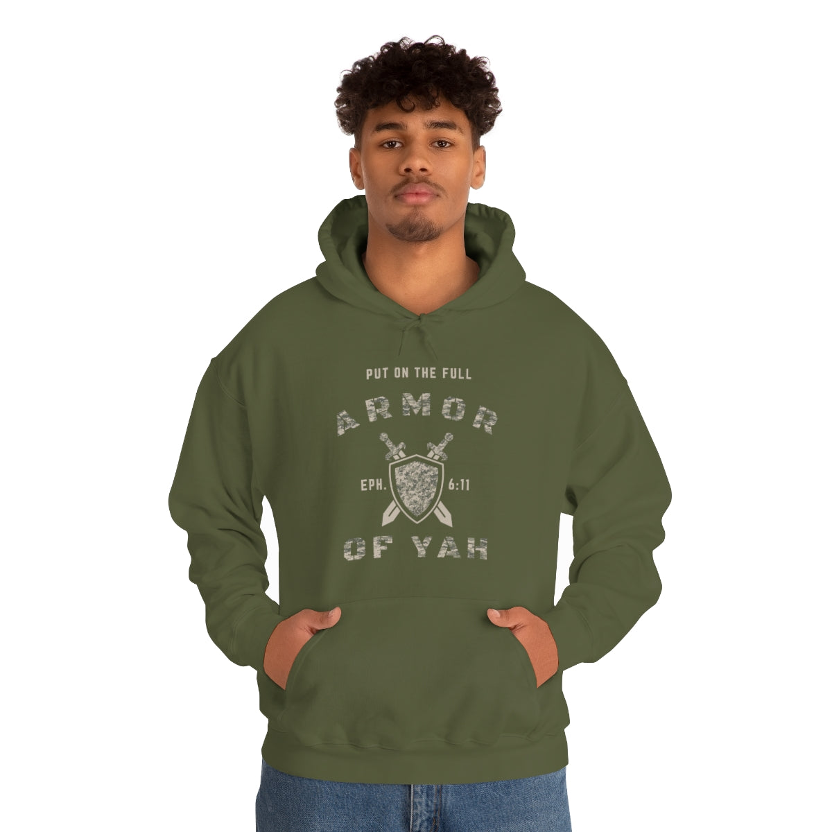 PUT ON THE FULL ARMOR OF YAH Unisex Heavy Blend™ Hooded Sweatshirt