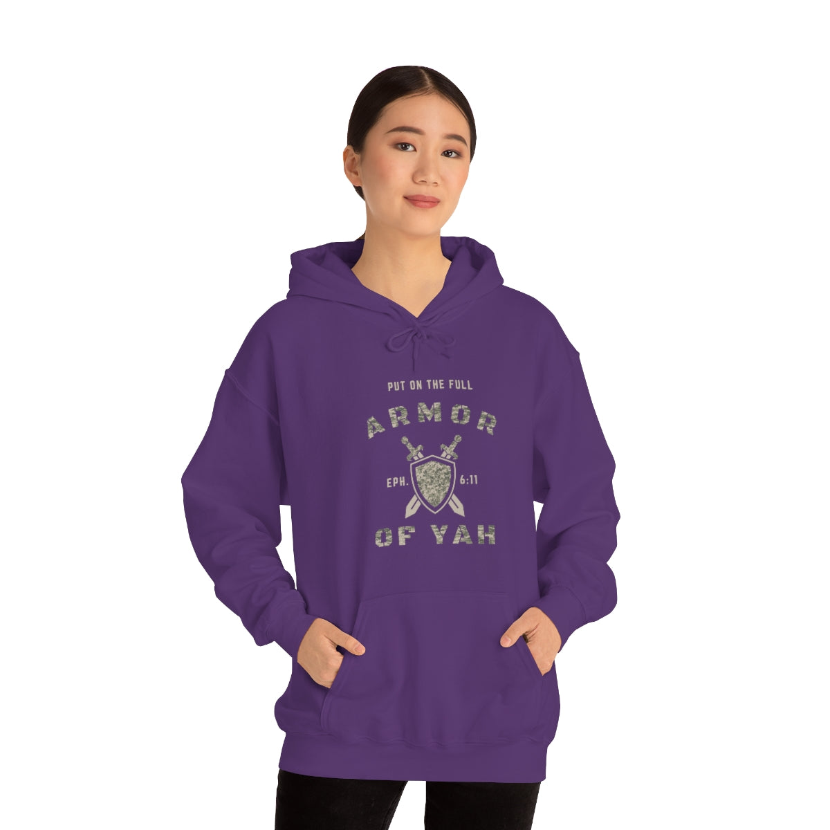 PUT ON THE FULL ARMOR OF YAH Unisex Heavy Blend™ Hooded Sweatshirt