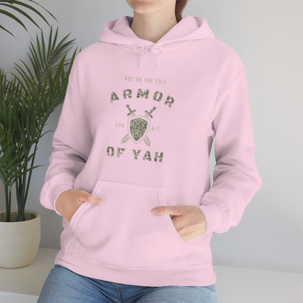 PUT ON THE FULL ARMOR OF YAH Unisex Heavy Blend™ Hooded Sweatshirt