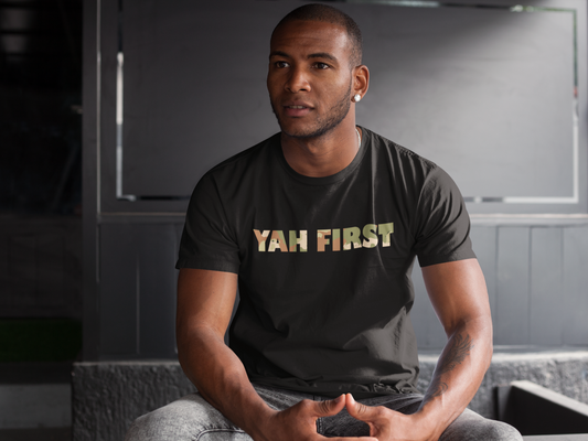 YAH FIRST Unisex Black Ultra Cotton Tee